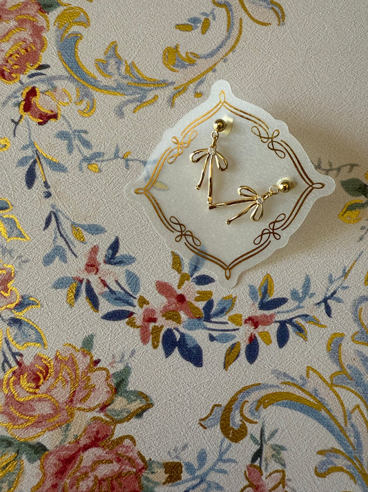 Gold Bow Earrings