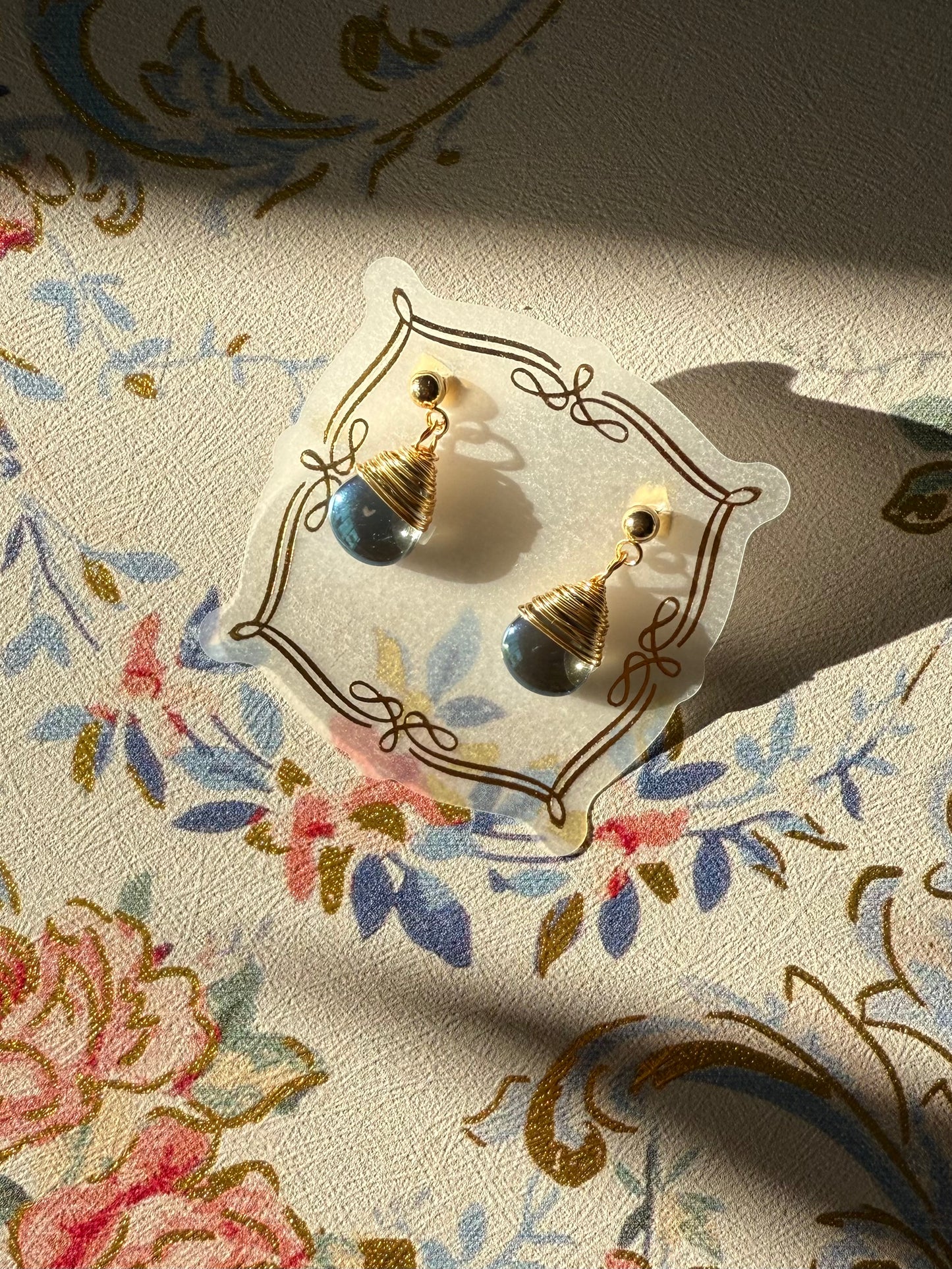 Birthstone Dark Blue Sapphire September Earrings