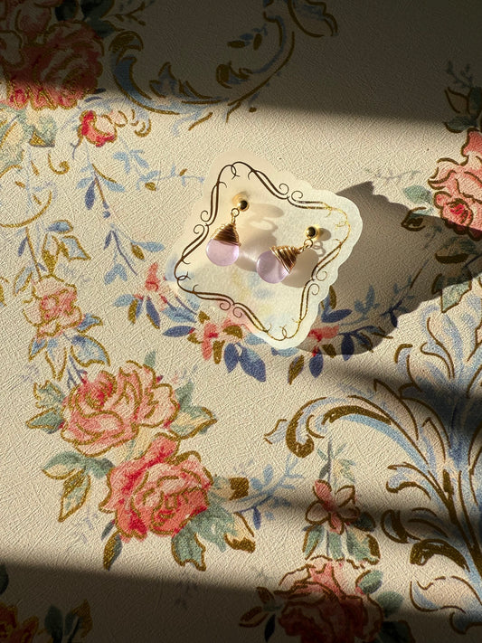 Birthstone Lilac June Amethyst Earrings