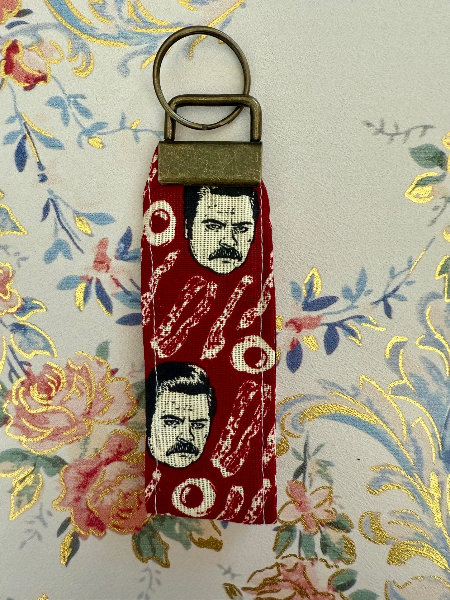 Parks and Rec Ron Swanson Bacon & Eggs Keychain