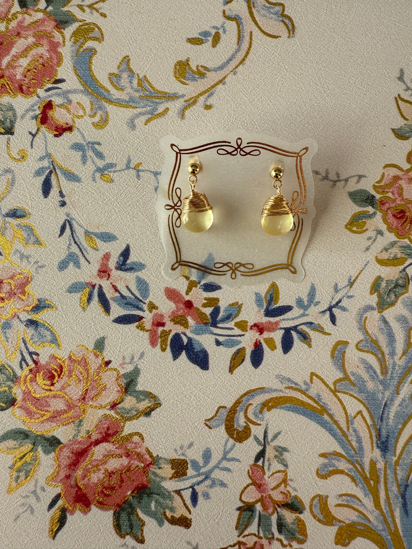 Birthstone Yellow November Citrine Earrings