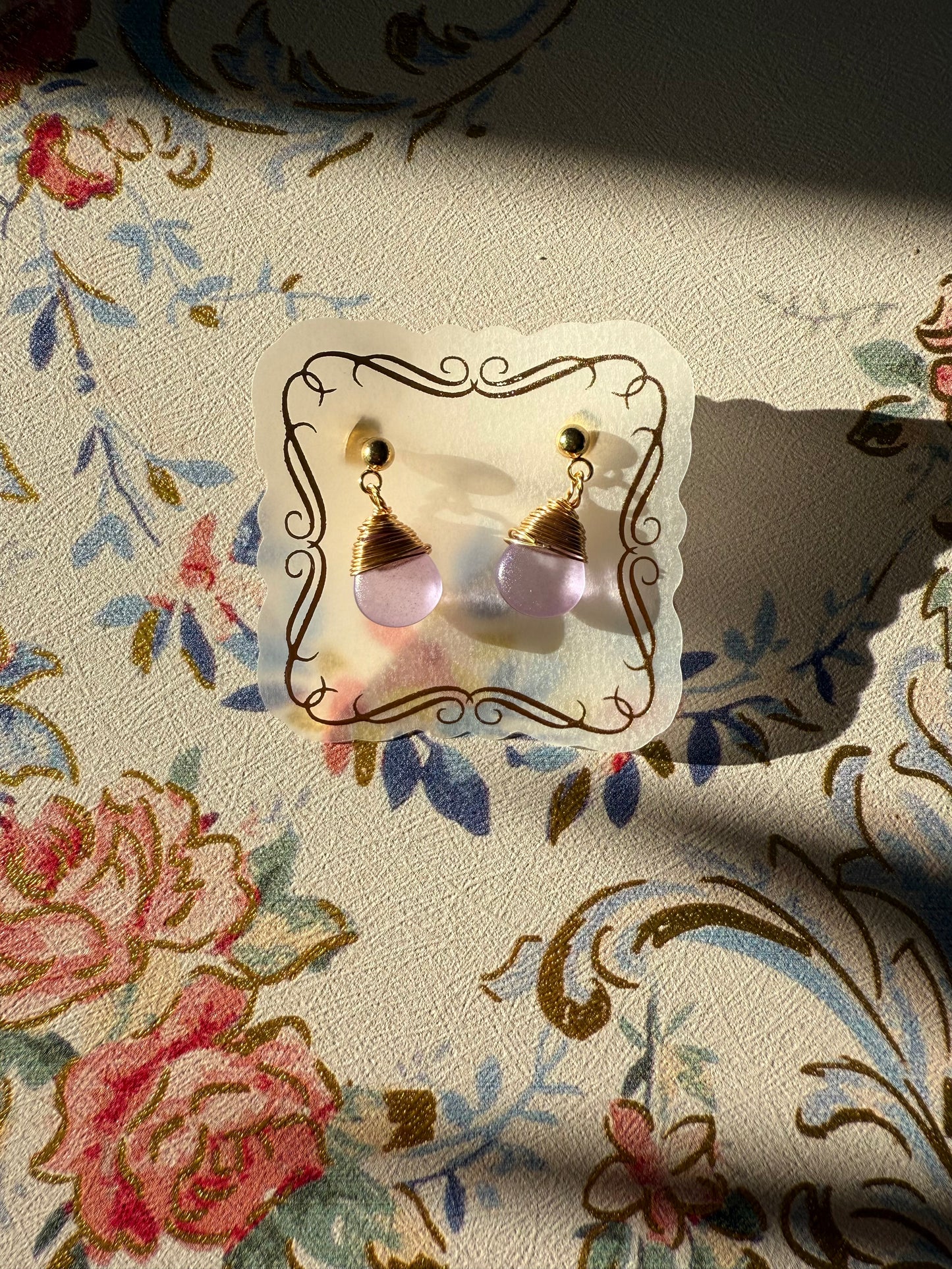 Birthstone Lilac June Amethyst Earrings