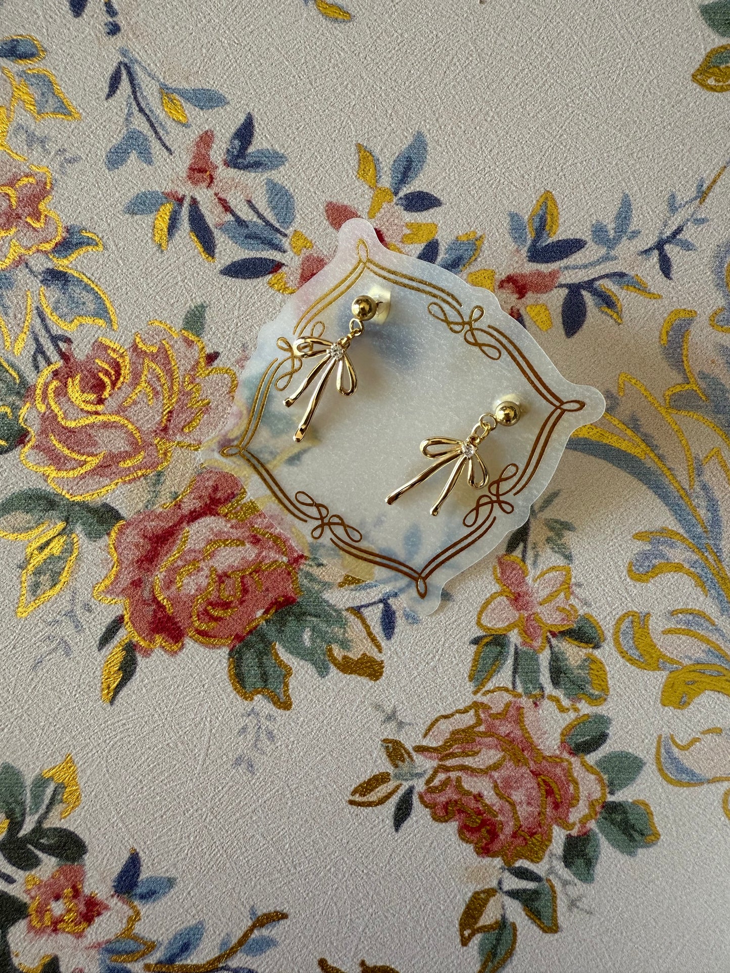 Gold Bow Earrings