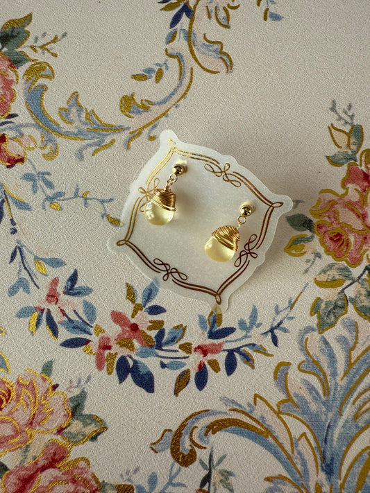 Birthstone Yellow November Citrine Earrings