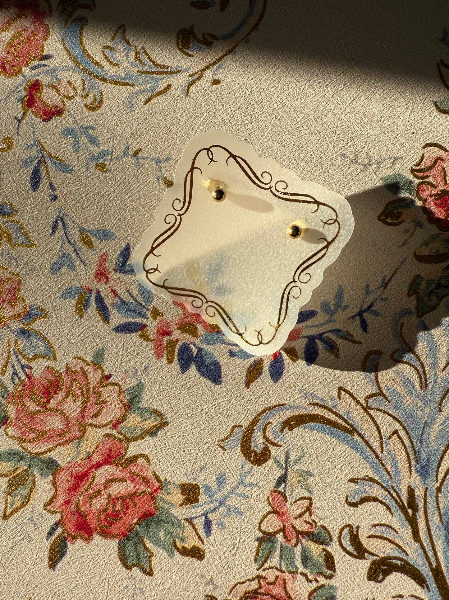 Small Dainty Round Stud Earrings