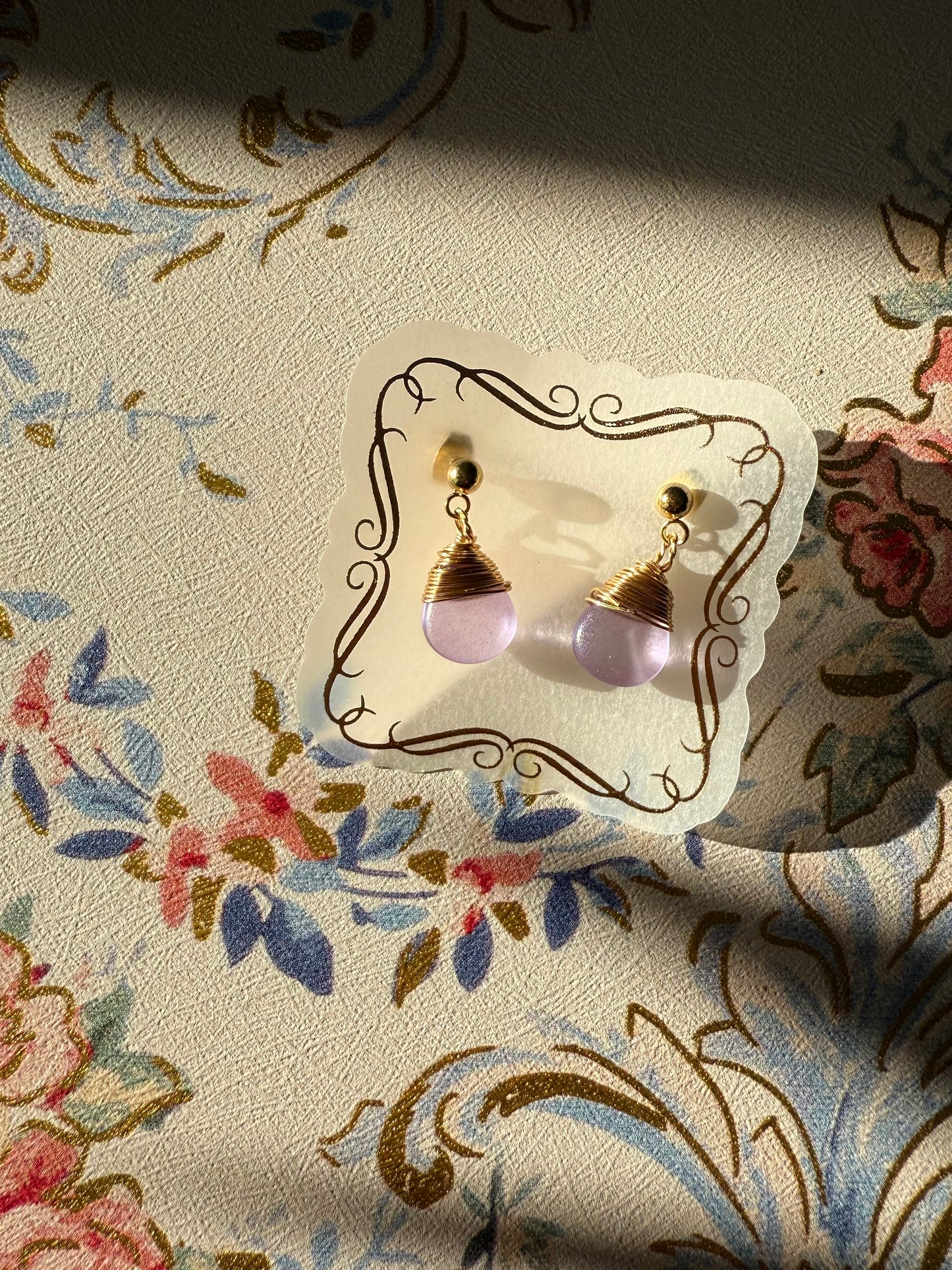 Birthstone Lilac June Amethyst Earrings