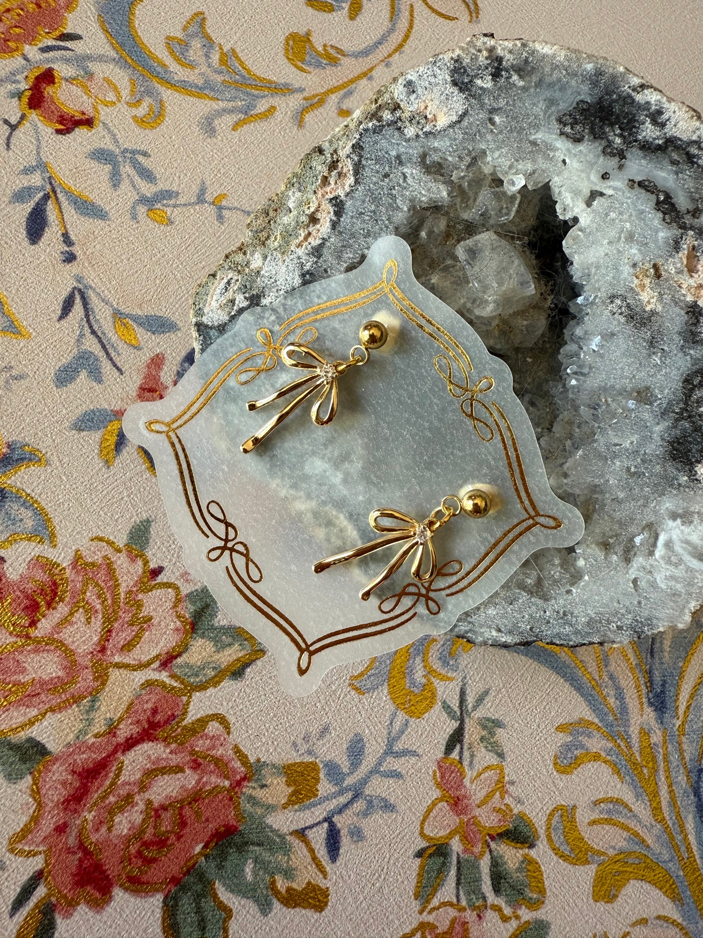 Gold Bow Earrings