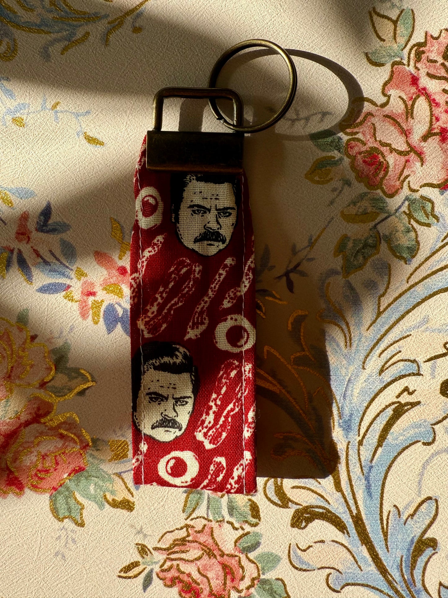Parks and Rec Ron Swanson Bacon & Eggs Keychain