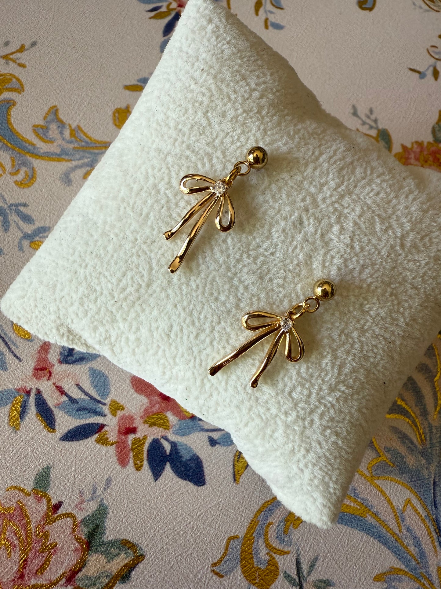 Gold Bow Earrings