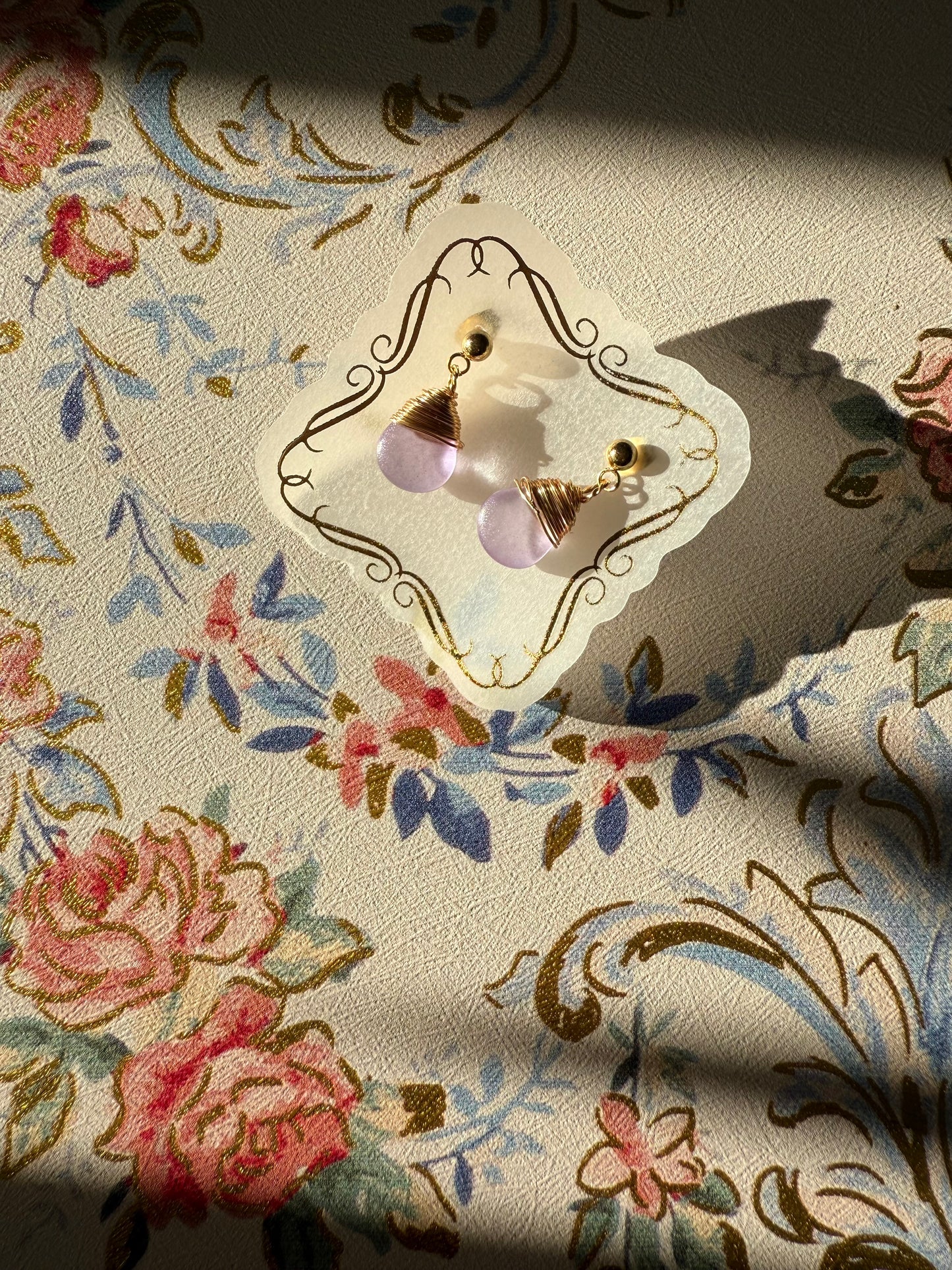 Birthstone Lilac June Amethyst Earrings